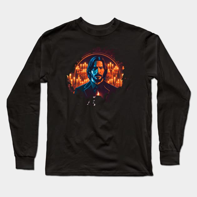 john wick Long Sleeve T-Shirt by Pixy Official